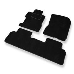 Tapis de sol velours pour Honda Civic VIII (4 portes) (2006-2011) - Premium tapis de voiture - noir - DGS Autodywan