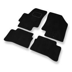 Tapis de sol velours pour Hyundai Accent III (2006-2011) - Premium tapis de voiture - noir - DGS Autodywan