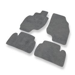 Tapis de sol velours pour Hyundai Coupe II (1999-2002) - Premium tapis de voiture - gris - DGS Autodywan