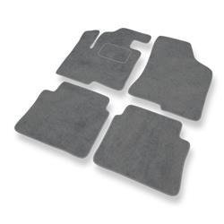 Tapis de sol velours pour Hyundai Santa Fe II (2006-2012) - Premium tapis de voiture - gris - DGS Autodywan