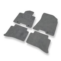 Tapis de sol velours pour Hyundai Tucson III (2015-2020) - Premium tapis de voiture - gris - DGS Autodywan