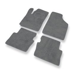 Tapis de sol velours pour Hyundai i10 I (2007-2012) - Premium tapis de voiture - gris - DGS Autodywan