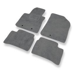 Tapis de sol velours pour Hyundai i10 II (2012-2019) - Premium tapis de voiture - gris - DGS Autodywan