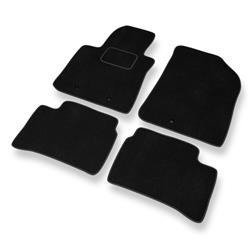 Tapis de sol velours pour Hyundai i10 II (2012-2019) - Premium tapis de voiture - noir - DGS Autodywan