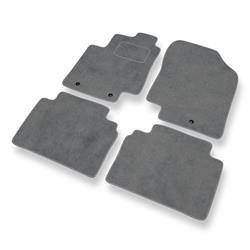 Tapis de sol velours pour Hyundai i20 I (2008-2014) - Premium tapis de voiture - gris - DGS Autodywan