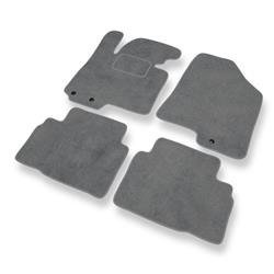 Tapis de sol velours pour Hyundai ix35 (2010-2015) - Premium tapis de voiture - gris - DGS Autodywan