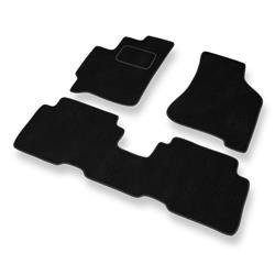 Tapis de sol velours pour Kia Carens II (2002-2006) - Premium tapis de voiture - noir - DGS Autodywan