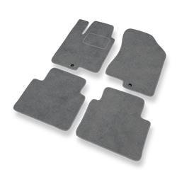 Tapis de sol velours pour Kia Magentis II (2005-2010) - Premium tapis de voiture - gris - DGS Autodywan