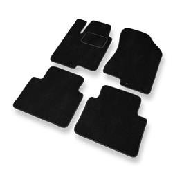 Tapis de sol velours pour Kia Optima II (2005-2010) - Premium tapis de voiture - noir - DGS Autodywan