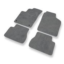 Tapis de sol velours pour Kia Picanto I (2004-2010) - Premium tapis de voiture - gris - DGS Autodywan