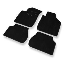 Tapis de sol velours pour Kia Rio I (2000-2005) - Premium tapis de voiture - noir - DGS Autodywan