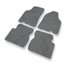 Tapis de sol velours pour Kia Shuma I (1997-2001) - Premium tapis de voiture - gris - DGS Autodywan