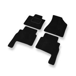 Tapis de sol velours pour Kia Sorento II (2009-2015) - Premium tapis de voiture - noir - DGS Autodywan