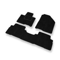 Tapis de sol velours pour Kia Sorento III (2014-2020) - Premium tapis de voiture - noir - DGS Autodywan