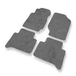 Tapis de sol velours pour Kia Sportage I (1993-2004) - Premium tapis de voiture - gris - DGS Autodywan