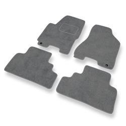 Tapis de sol velours pour Kia Sportage II (2004-2010) - Premium tapis de voiture - gris - DGS Autodywan