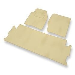 Tapis de sol velours pour Land Rover Discovery II (1998-2004) - Premium tapis de voiture - beige - DGS Autodywan