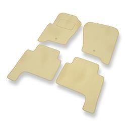 Tapis de sol velours pour Land Rover Discovery III (2004-2009) - Premium tapis de voiture - beige - DGS Autodywan