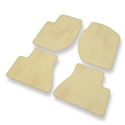 Tapis de sol velours pour Land Rover Freelander I (1998-2006) - Premium tapis de voiture - beige - DGS Autodywan