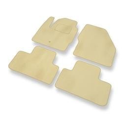 Tapis de sol velours pour Land Rover Freelander II (2006-2014) - Premium tapis de voiture - beige - DGS Autodywan