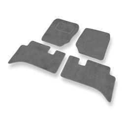 Tapis de sol velours pour Land Rover Range Rover II (1994-2001) - Premium tapis de voiture - gris - DGS Autodywan