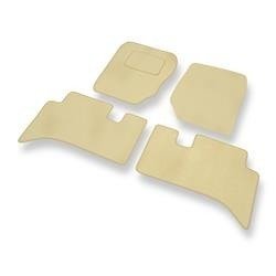 Tapis de sol velours pour Land Rover Range Rover III (2001-2012) - Premium tapis de voiture - beige - DGS Autodywan