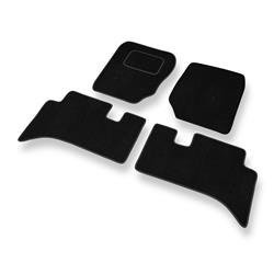 Tapis de sol velours pour Land Rover Range Rover III (2001-2012) - Premium tapis de voiture - noir - DGS Autodywan