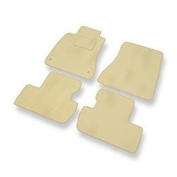 Tapis de sol velours pour Lexus IS II XE20 (2005-2012) - Premium tapis de voiture - beige - DGS Autodywan