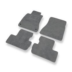 Tapis de sol velours pour Lexus IS II XE20 (2005-2012) - Premium tapis de voiture - gris - DGS Autodywan