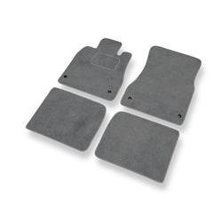 Tapis de sol velours pour Lexus LS III XF30 (2000-2006) - Premium tapis de voiture - gris - DGS Autodywan