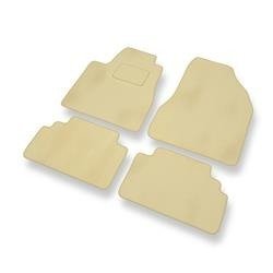 Tapis de sol velours pour Lexus RX II XU30 (2003-2009) - Premium tapis de voiture - beige - DGS Autodywan