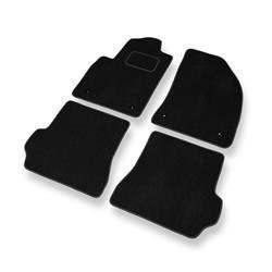 Tapis de sol velours pour Mazda 2 II (2003-2007) - Premium tapis de voiture - noir - DGS Autodywan