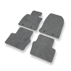 Tapis de sol velours pour Mazda 2 IV (2014-....) - Premium tapis de voiture - gris - DGS Autodywan