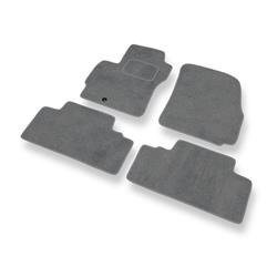 Tapis de sol velours pour Mazda 5 I (2006-2010) - Premium tapis de voiture - gris - DGS Autodywan