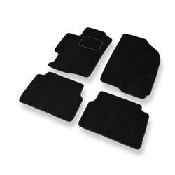 Tapis de sol velours pour Mazda 6 I (2002-2008) - Premium tapis de voiture - noir - DGS Autodywan