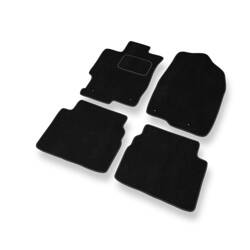 Tapis de sol velours pour Mazda 6 II (2007-2012) - Premium tapis de voiture - noir - DGS Autodywan