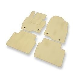 Tapis de sol velours pour Mazda CX-5 I (2012-2017) - Premium tapis de voiture - beige - DGS Autodywan