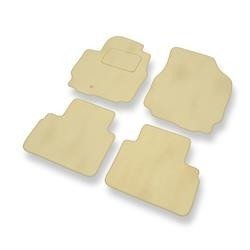 Tapis de sol velours pour Mazda Tribute I (2000-2007) - Premium tapis de voiture - beige - DGS Autodywan