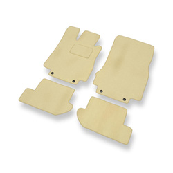 Tapis de sol velours pour Mercedes-Benz CL W215 (1999-2006) - Premium tapis de voiture - beige - DGS Autodywan