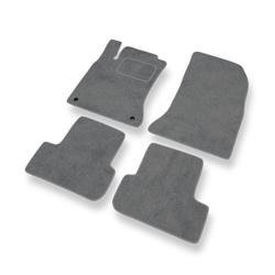 Tapis de sol velours pour Mercedes-Benz Classe A W176 (2012-2017) - Premium tapis de voiture - gris - DGS Autodywan