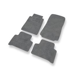 Tapis de sol velours pour Mercedes-Benz Classe C W202 (1993-2000) - Premium tapis de voiture - gris - DGS Autodywan