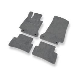 Tapis de sol velours pour Mercedes-Benz Classe C W205 (2013-2021) - Premium tapis de voiture - gris - DGS Autodywan