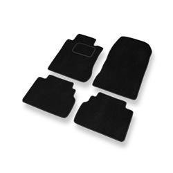 Tapis de sol velours pour Mercedes-Benz Classe E W210 (1995-2003) - Premium tapis de voiture - noir - DGS Autodywan