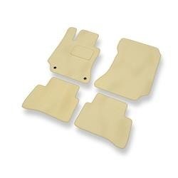 Tapis de sol velours pour Mercedes-Benz Classe E W212 (2009-2016) - Premium tapis de voiture - beige - DGS Autodywan