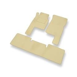 Tapis de sol velours pour Mercedes-Benz Classe G W463 (3 portes) (1990-2018) - Premium tapis de voiture - beige - DGS Autodywan