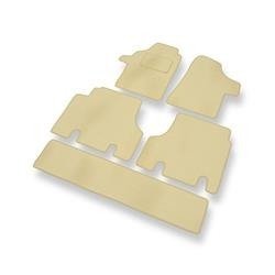 Tapis de sol velours pour Mercedes-Benz Viano (2003-2014) - Premium tapis de voiture - beige - DGS Autodywan