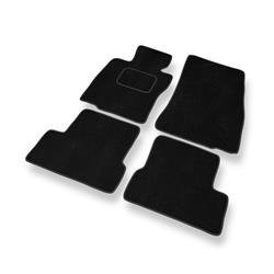 Tapis de sol velours pour Mini Hatch III (2013-....) - Premium tapis de voiture - noir - DGS Autodywan