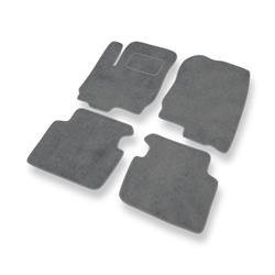 Tapis de sol velours pour Mitsubishi Colt VI (2004-2008) - Premium tapis de voiture - gris - DGS Autodywan