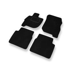 Tapis de sol velours pour Mitsubishi Galant IX (2006-2012) - Premium tapis de voiture - noir - DGS Autodywan