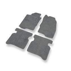 Tapis de sol velours pour Mitsubishi Galant VIII (1996-2006) - Premium tapis de voiture - gris - DGS Autodywan